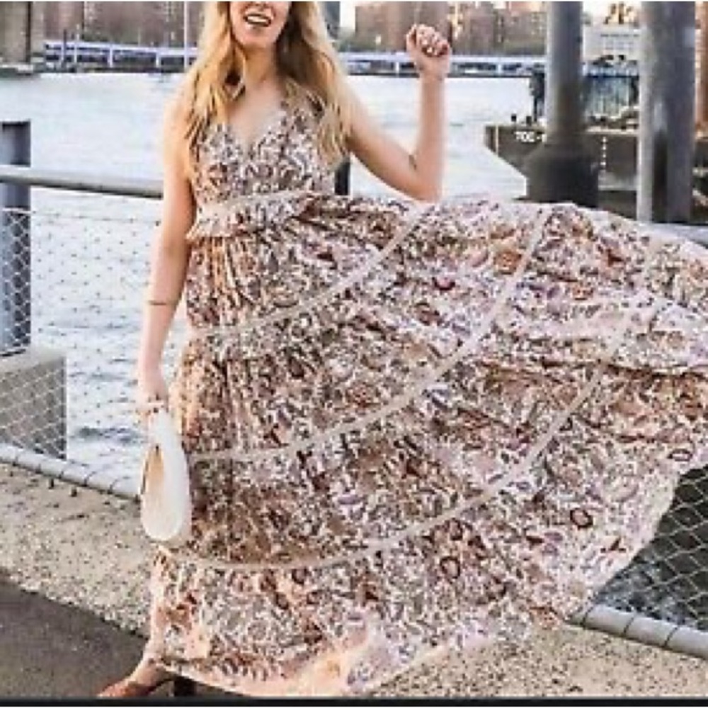 Love The Label Anthropologie Helena Maxi dress size medium (will fit large too)